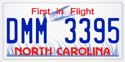 NC license plate DMM3395