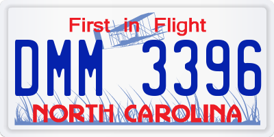 NC license plate DMM3396