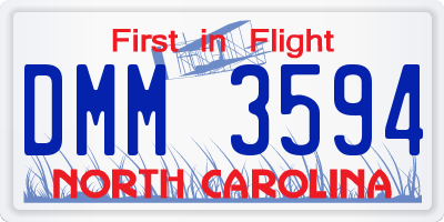 NC license plate DMM3594