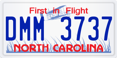 NC license plate DMM3737