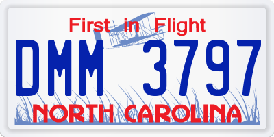 NC license plate DMM3797