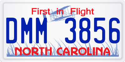 NC license plate DMM3856