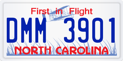 NC license plate DMM3901