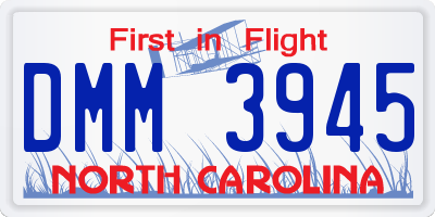 NC license plate DMM3945