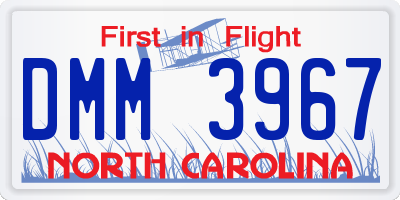 NC license plate DMM3967