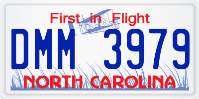 NC license plate DMM3979