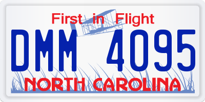 NC license plate DMM4095