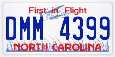 NC license plate DMM4399