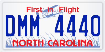 NC license plate DMM4440