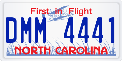 NC license plate DMM4441