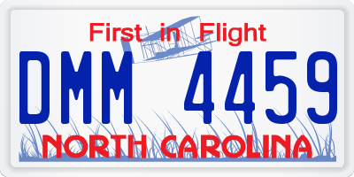 NC license plate DMM4459