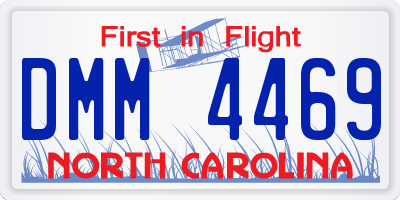 NC license plate DMM4469