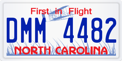NC license plate DMM4482
