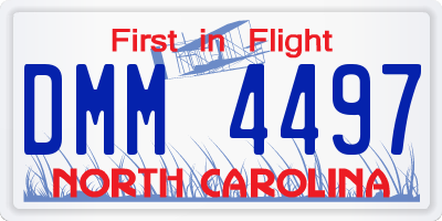 NC license plate DMM4497