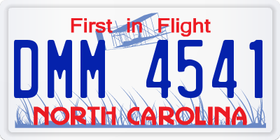 NC license plate DMM4541