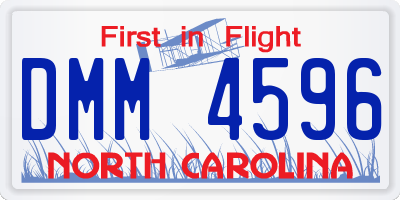 NC license plate DMM4596
