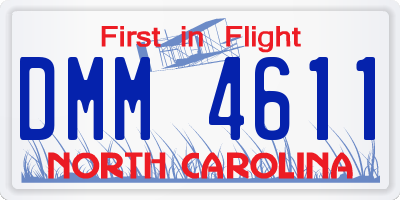 NC license plate DMM4611