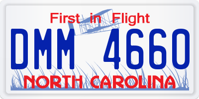 NC license plate DMM4660