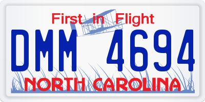 NC license plate DMM4694