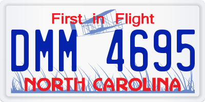 NC license plate DMM4695