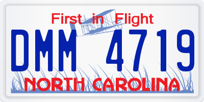 NC license plate DMM4719