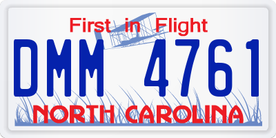 NC license plate DMM4761