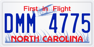NC license plate DMM4775