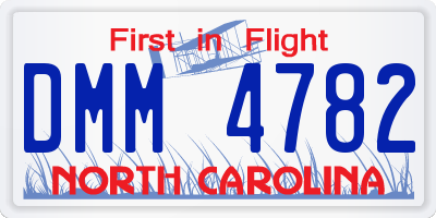 NC license plate DMM4782