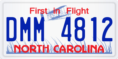 NC license plate DMM4812