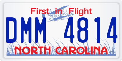 NC license plate DMM4814