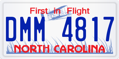 NC license plate DMM4817