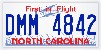 NC license plate DMM4842