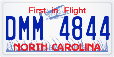 NC license plate DMM4844