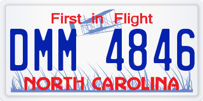 NC license plate DMM4846