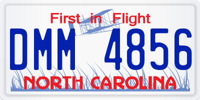 NC license plate DMM4856
