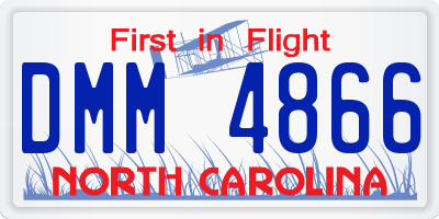 NC license plate DMM4866