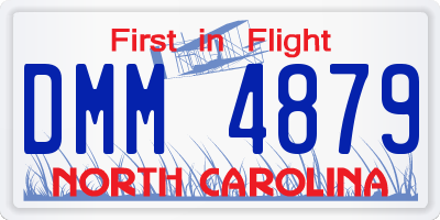 NC license plate DMM4879