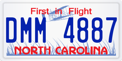 NC license plate DMM4887