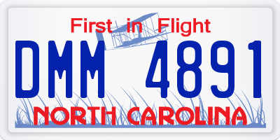NC license plate DMM4891