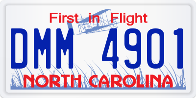 NC license plate DMM4901