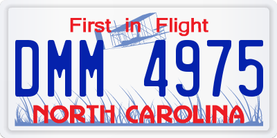 NC license plate DMM4975