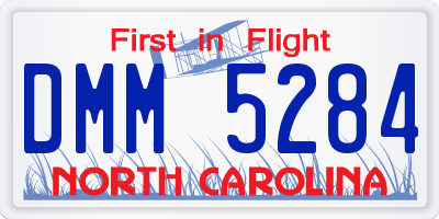 NC license plate DMM5284
