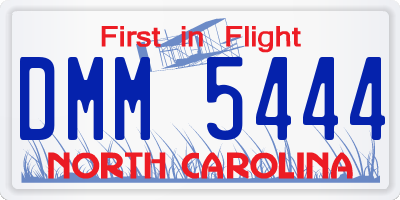 NC license plate DMM5444