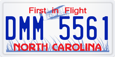 NC license plate DMM5561