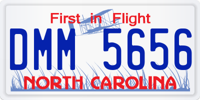 NC license plate DMM5656