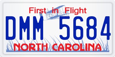 NC license plate DMM5684