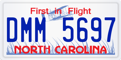 NC license plate DMM5697