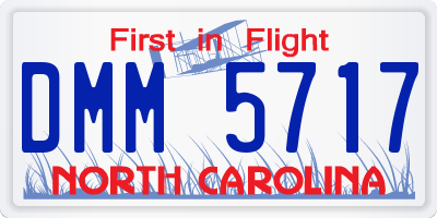 NC license plate DMM5717