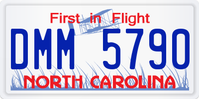 NC license plate DMM5790