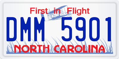 NC license plate DMM5901